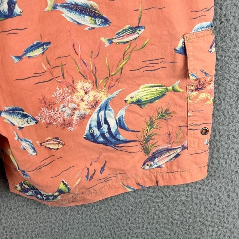 Vintage Polo Ralph Lauren Saltwater Fish All Over Print‎ Swim Trunks Men's Large